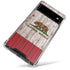 California Flag Dark Wood Google Pixel 6 Clear Case